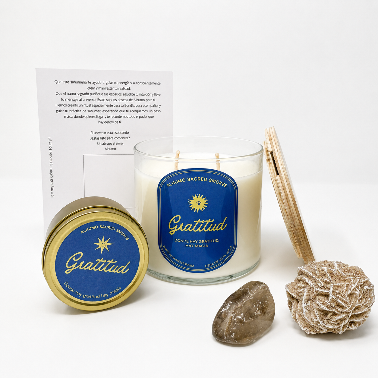 Vela Gratitud | 450 g + Sahumerio Ritual