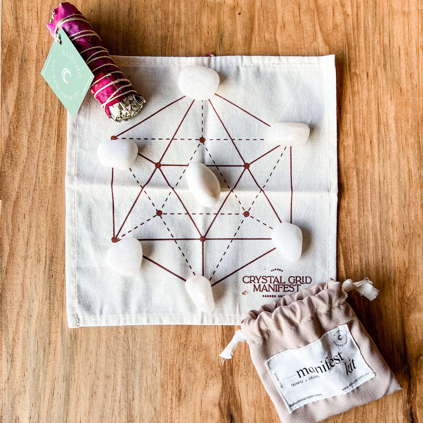 Manifest - Kit de Cuarzos para Manifestar - Alhumo Sacred Smokes