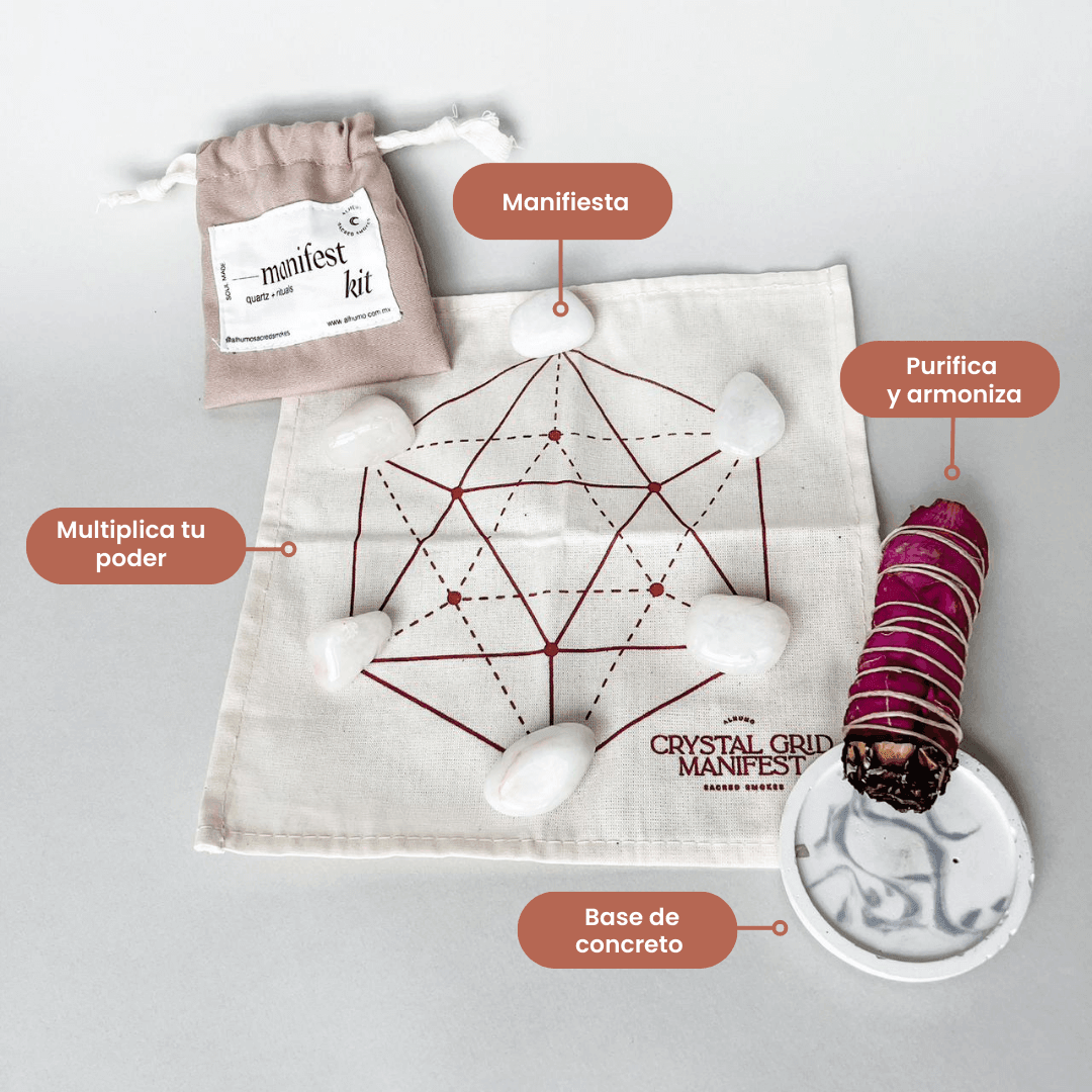 Manifest - Kit de Cuarzos para Manifestar - Alhumo Sacred Smokes