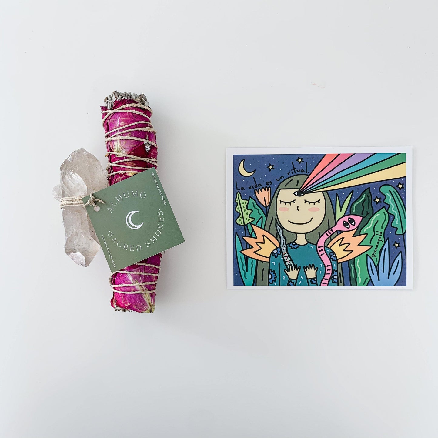 Salvia Bundle Cuarzo Blanco - Alhumo Sacred Smokes