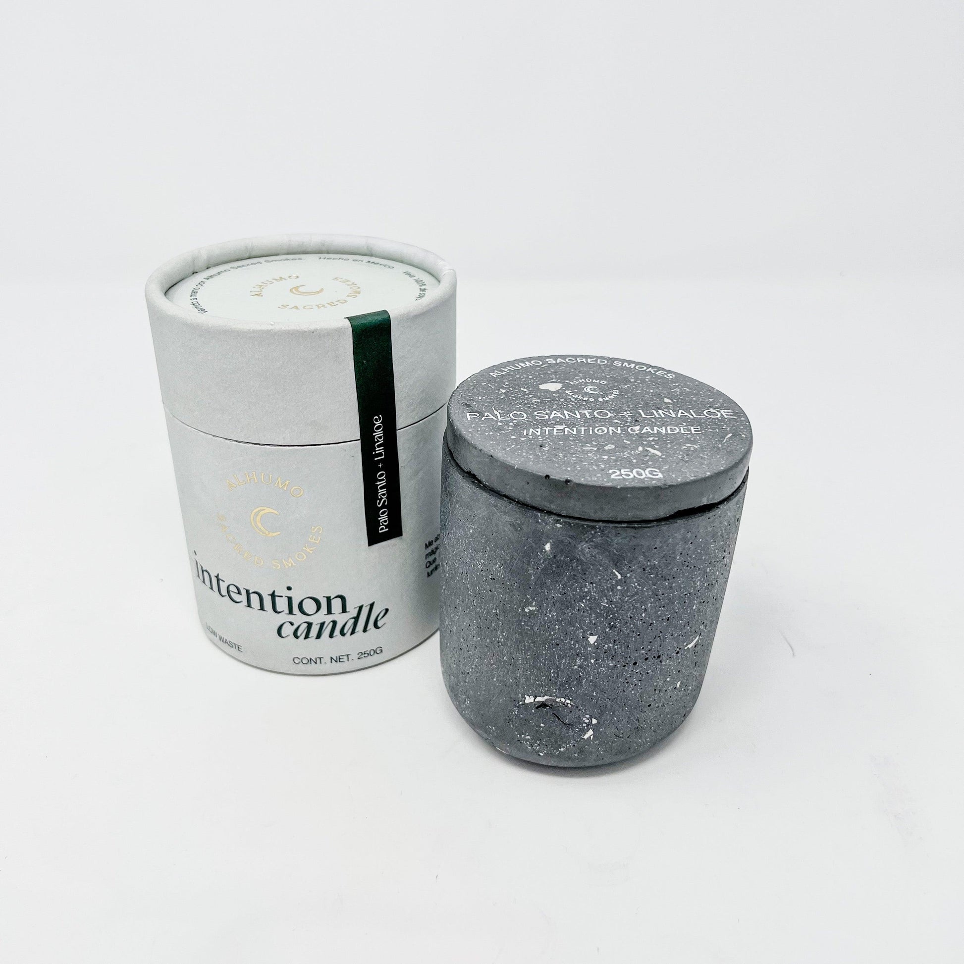 Vela de Concreto Palo Santo + Linaloe - Alhumo Sacred Smokes