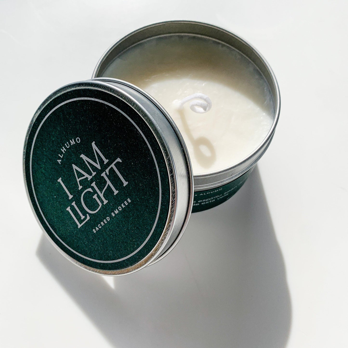 I am light - Vela de Cera de Soya - Sándalo y ámbar - 180 ml - Alhumo Sacred Smokes