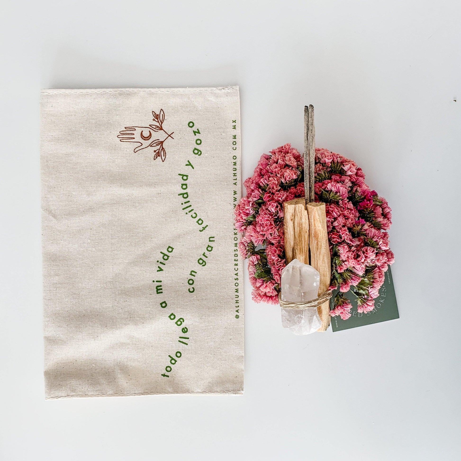 Palo Santo Bundle Cuarzo Blanco - Alhumo Sacred Smokes