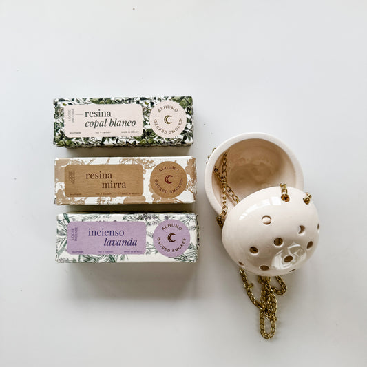 Kit Incensario de Cerámica