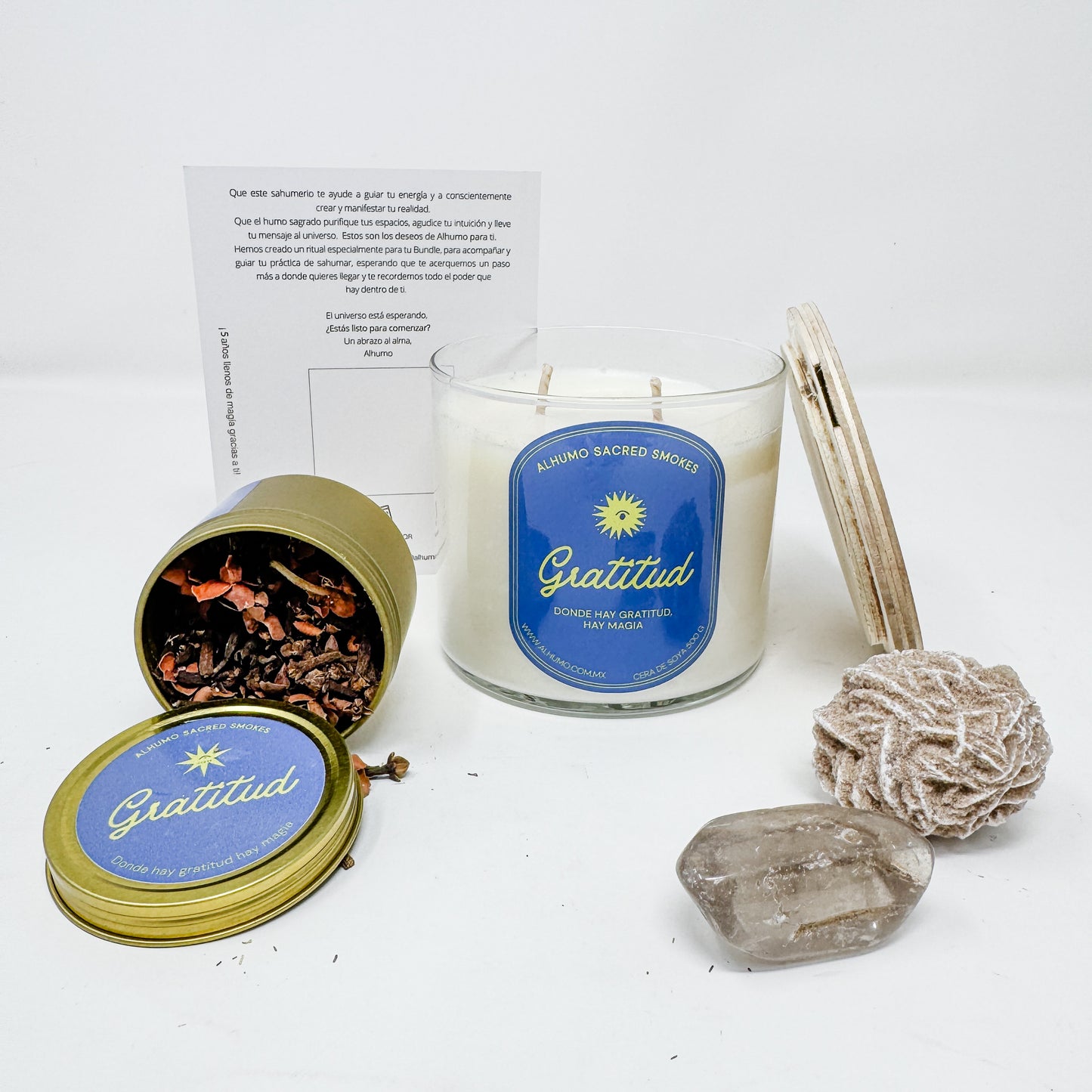 Vela Gratitud | 450 g + Sahumerio Ritual
