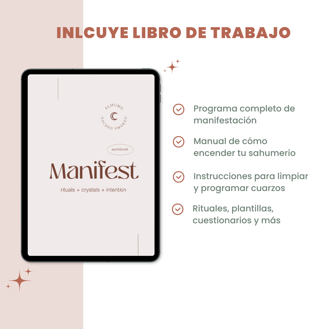 Manifest - Kit de Cuarzos para Manifestar - Alhumo Sacred Smokes