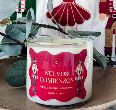 Vela Nuevos Comienzos | Ámbar + cacao